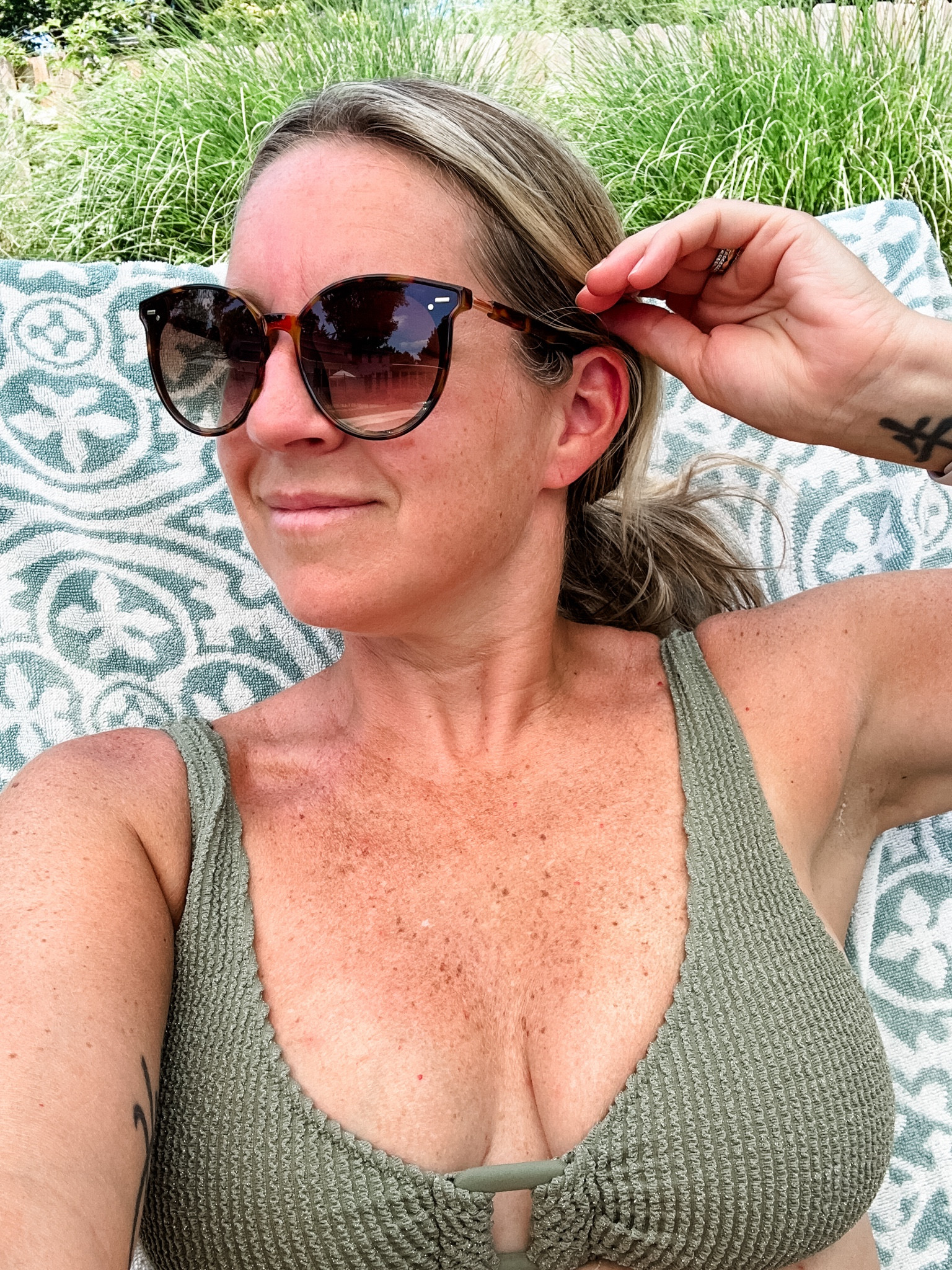 My most worn sunglasses and I love the fit of this bathing suit!! I’m in mediums but large might be better at this point for me! 

#LTKFindsUnder50 #LTKSwim #LTKSummerSales
