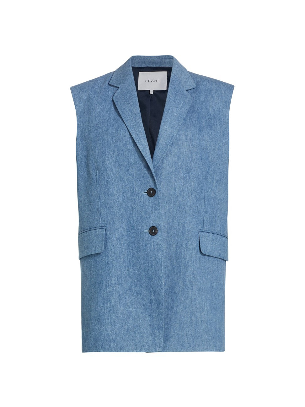 Women's Oversized Denim Vest - Meadow - Size XL | Saks Fifth Avenue