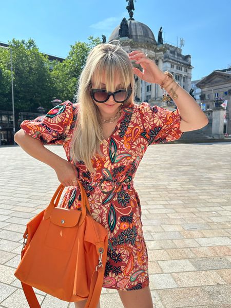 Orange ya glad it’s Summer? 🧡
A quick day trip to Liverpool, last week for an important meeting. Wore this super cute #HouseofHarlow1960 playsuit I found at @tkmaxxuk. Rest of my look linked via my LTK account! 

#LTKunder100 #LTKsalealert #LTKeurope