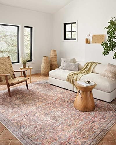 Loloi II Adrian Collection ADR-02 Rust / Denim, Traditional 8'-6" x 11'-6" Area Rug | Amazon (US)