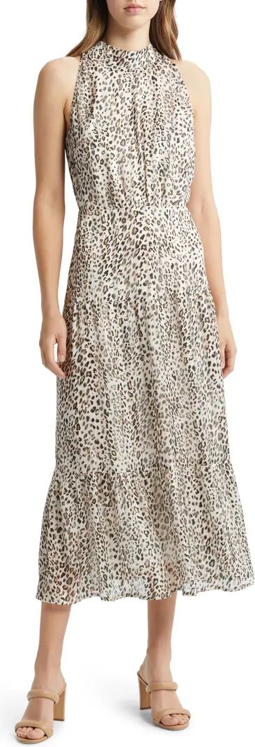 Sam Edelman Metallic Leopard Print Sleeveless Dress | Nordstrom | Nordstrom