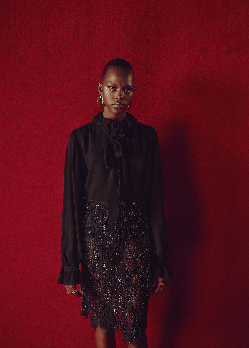 Ruffled blouse with scarf - Women | MANGO USA | Mango (US/MX/AU)