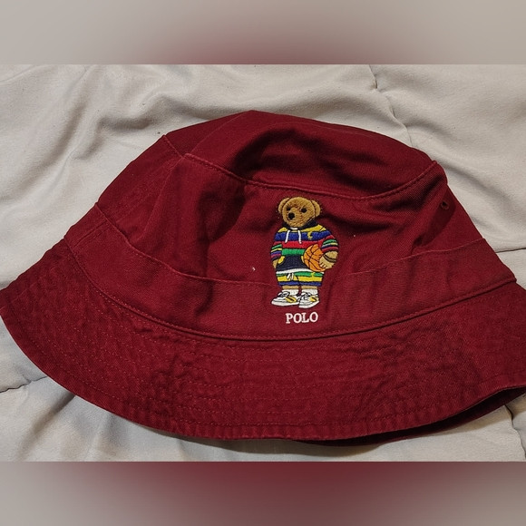 Polo Ralph Lauren Polo Bear Bucket Hat Burgundy BNWTSize S/M | Poshmark