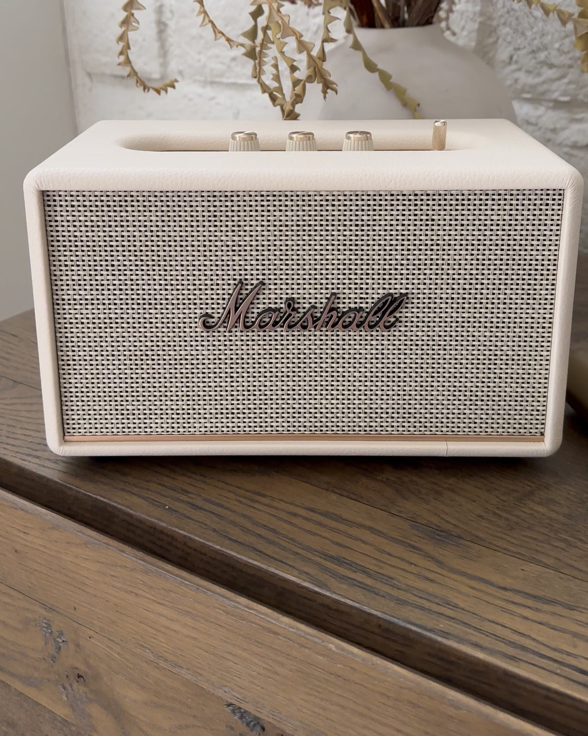 This stylish speaker has an impressive sound quality and it’s beautiful!!! #marshallspeaker #marshallacton3 #creamspeaker 

#LTKdayinmylife #LTKselfcare #LTKHome