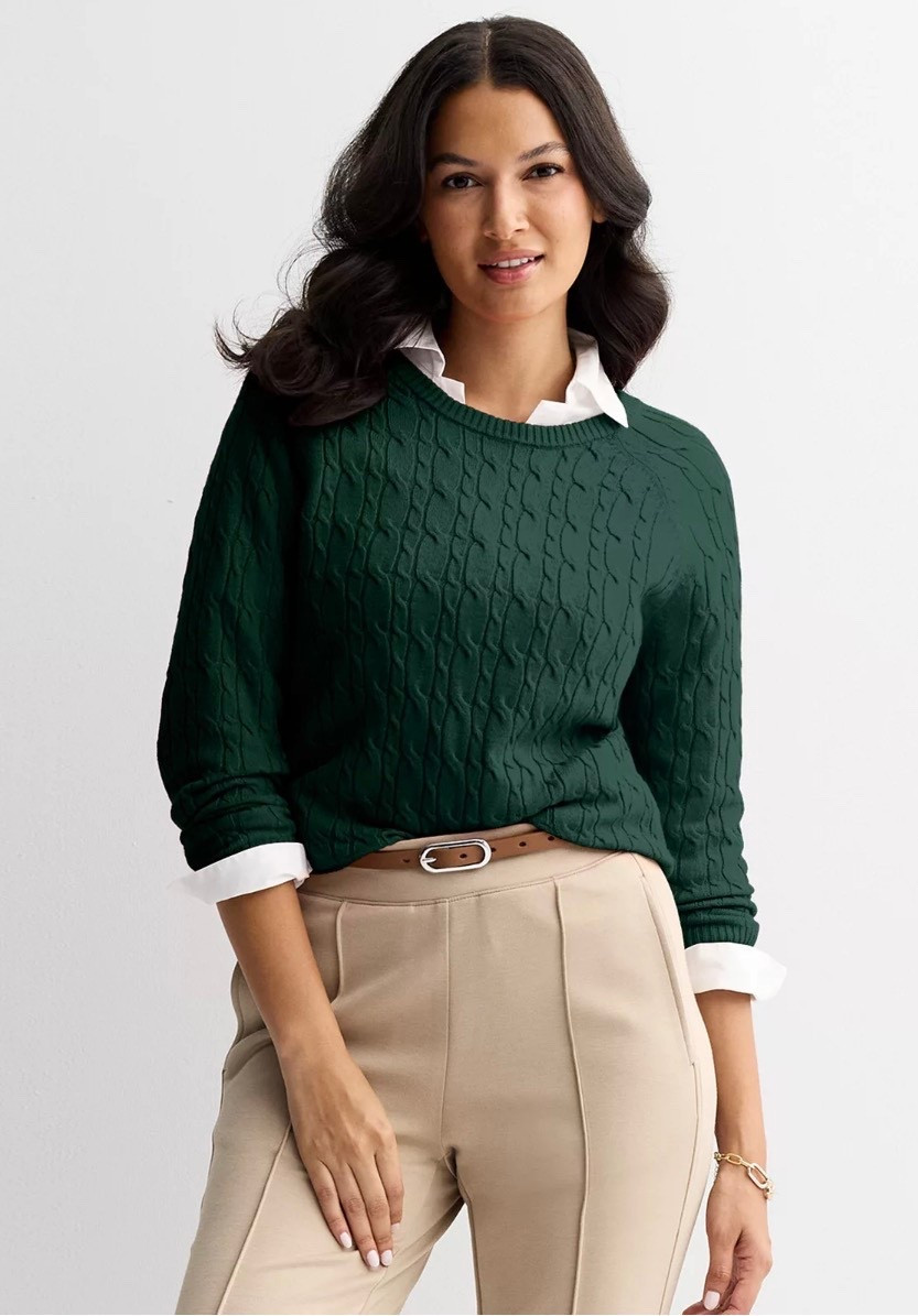 Women's Croft & Barrow® The Extra Soft Cable Crew Neck Sweater #ltksalealert

#LTKFindsUnder100 #LTKGiftGuide #LTKWorkwear