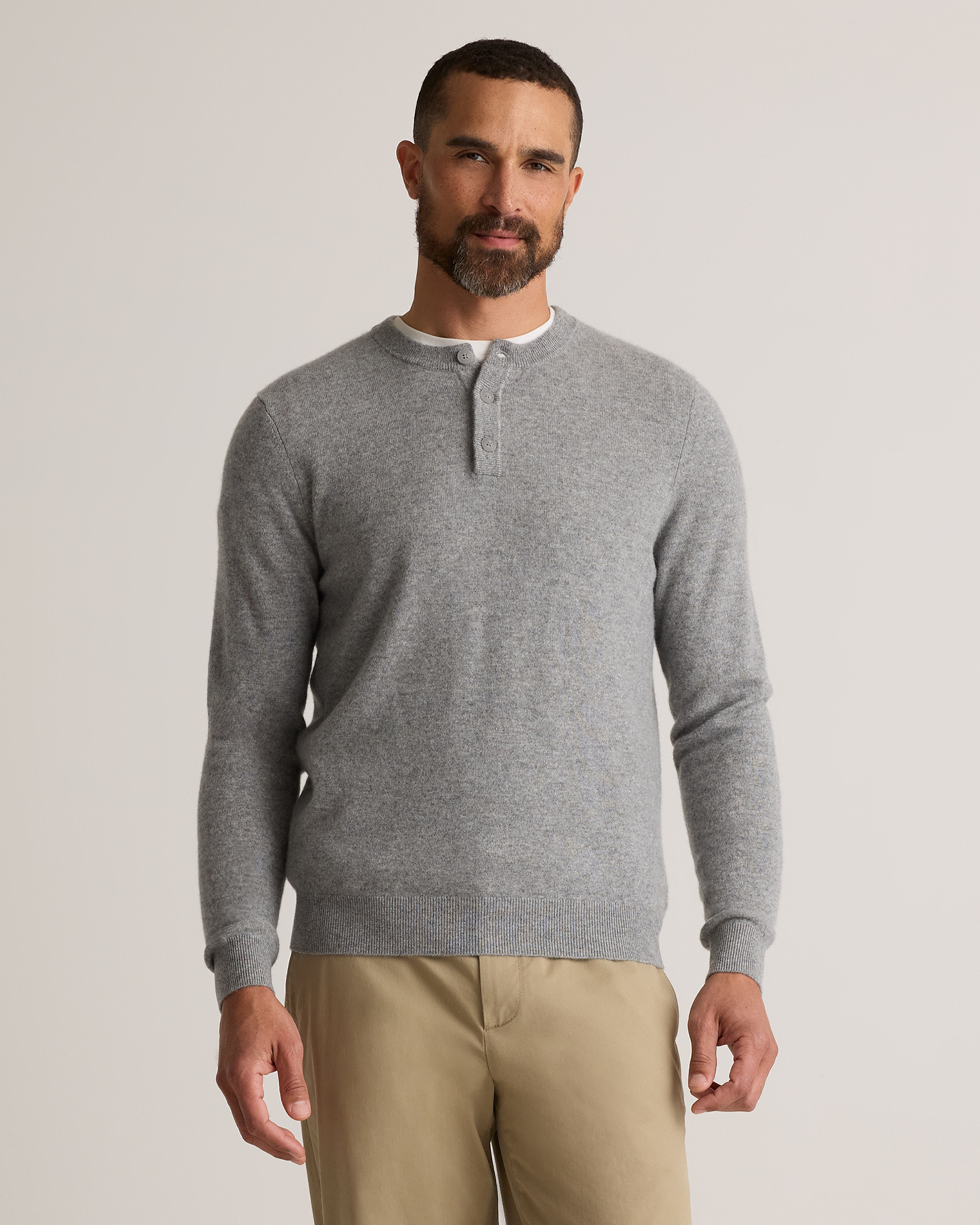Mongolian Cashmere Henley Sweater | Quince