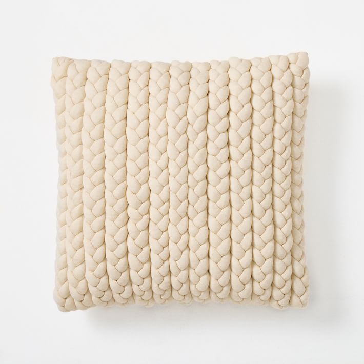 Braided Jersey Pillow Cover | West Elm (US)