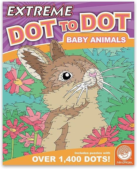 MindWare Puzzle Book | Extreme Dot to Dot - 32 Baby Animals | Multicolor | 1 PieceMindWare Extrem... | Amazon (US)
