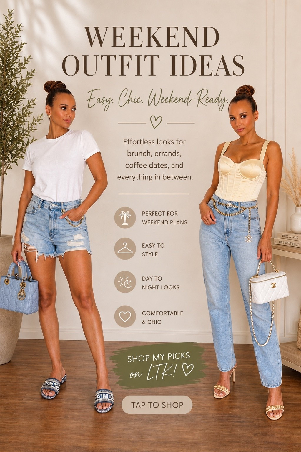 Weekend outfit inspiration 🤍

Keeping it simple, chic, and effortless with denim staples you’ll wear on repeat. From casual errands to brunch dates, these pieces make getting dressed easy.

✨ Comfortable
✨ Versatile
✨ Weekend-ready

Shop all my picks on LTK! 🤎 #LTKStyle #WeekendOutfit #CasualChic #DenimStyle #EverydayFashion #LTKFinds #SummerStyle #FashionOver40 #StyleInspo #OOTD

#LTKootd #LTKSaleAlert