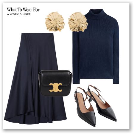 A navy evening look 

Midi skirt, jigsaw, navy roll neck, boden, sling back black heels, & other stories, Celine bag, gold earrings 

#LTKstyletip #LTKSeasonal #LTKeurope
