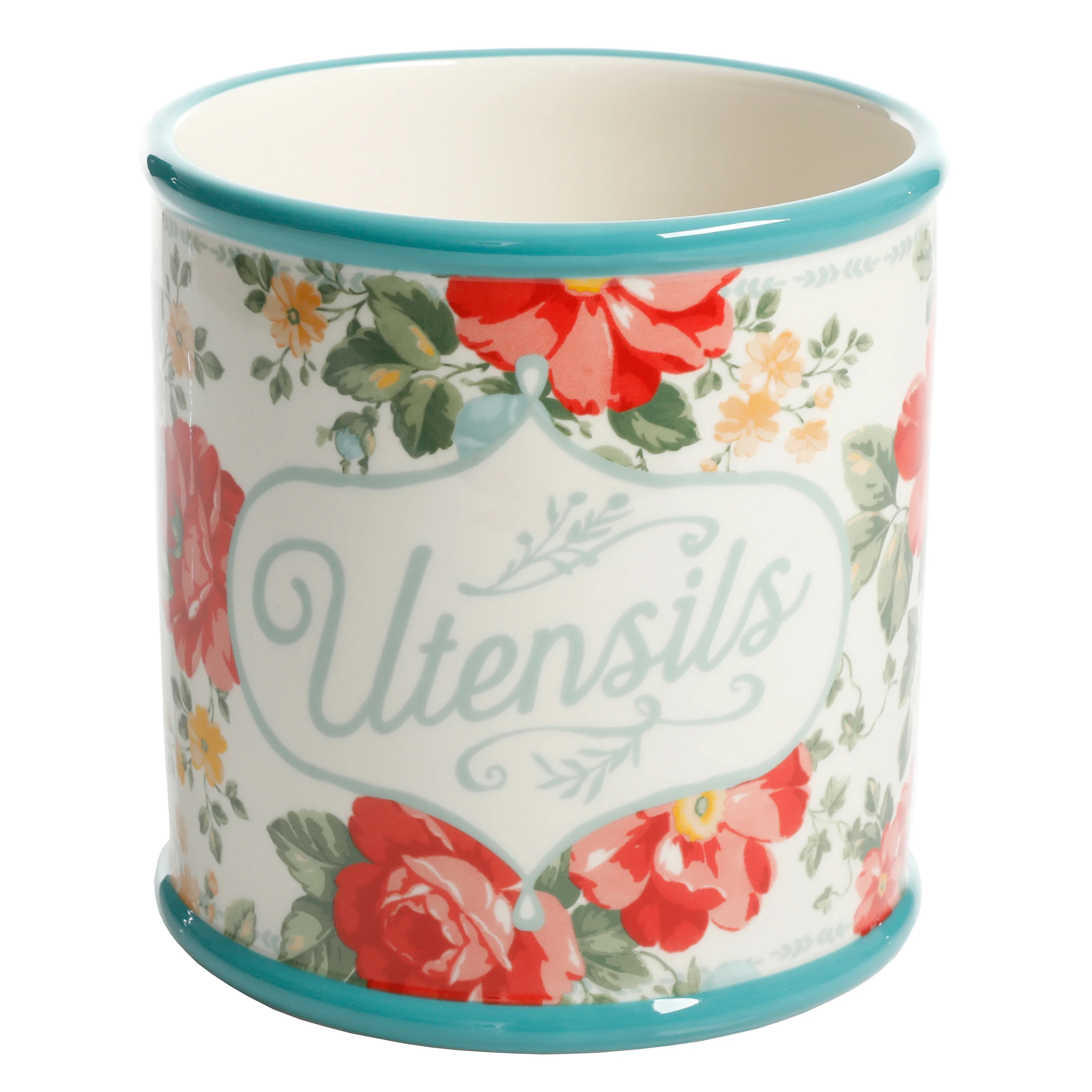 The Pioneer Woman Vintage Floral Utensil Crock, 7" | Walmart (US)