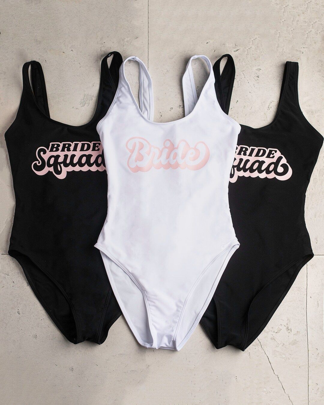 Padded Bride/ Bride Squad Swimsuit Personalized Swimsuit One-piece Honeymoon Swim Suit Custom Swi... | Etsy (US)