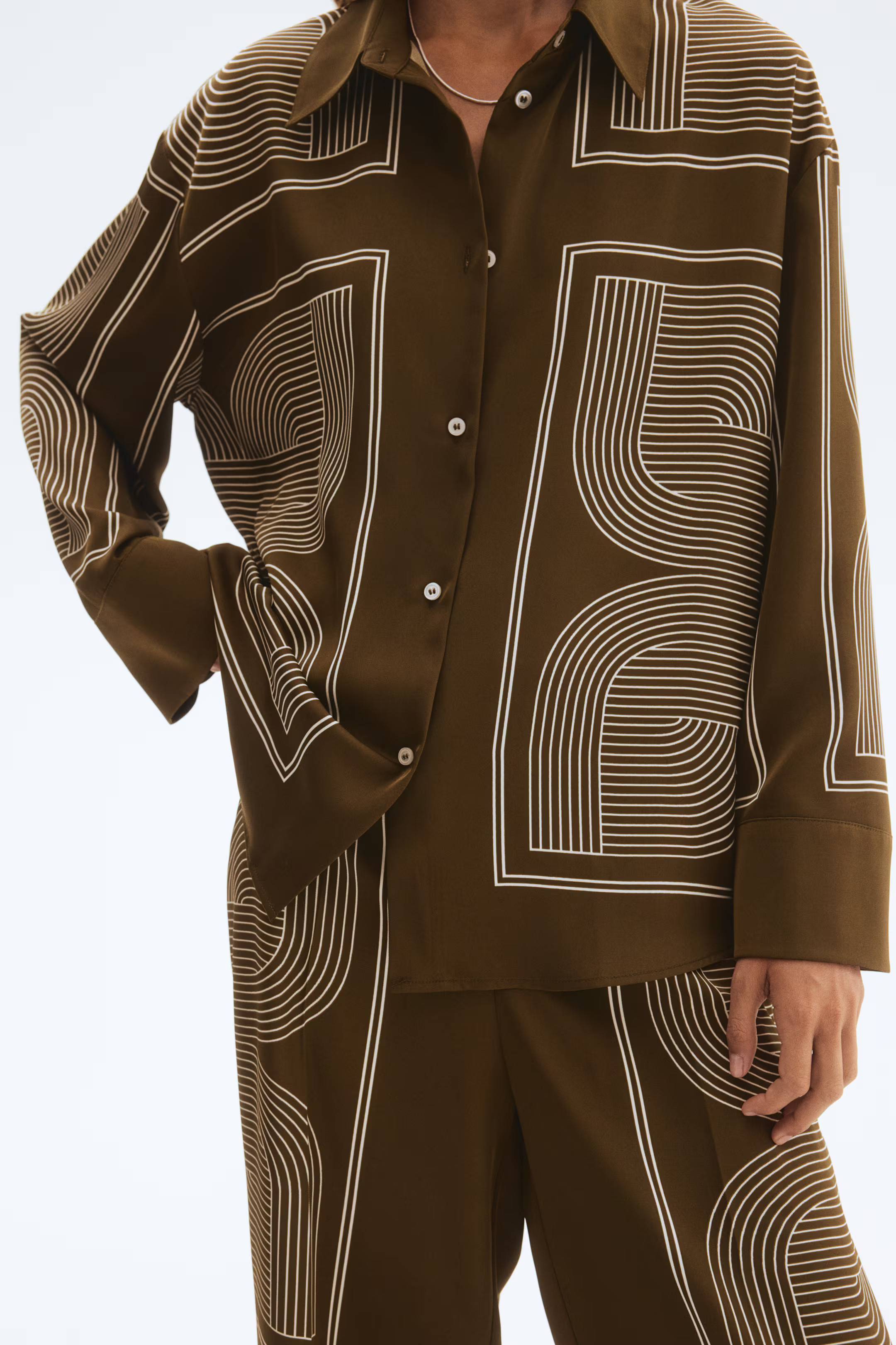 Camicia oversize in twill | H&M (FR, IT, ES, PT, BE)