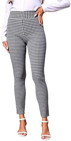 SweatyRocks Women's Casual Dress Pants Stretchy High Waisted Skinny Work Office Leggings | Amazon (US)