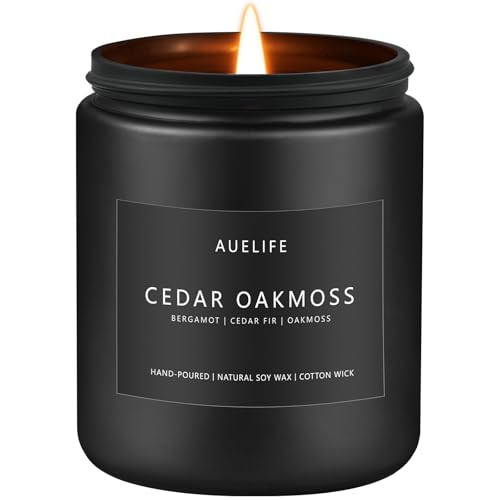 Cedar Oakmoss Candle | Scented Candles for Men - Soy Candles for Home Scented, Manly Candle for Bedroom, Man Gifts for Him/Friend -7oz | Amazon (US)