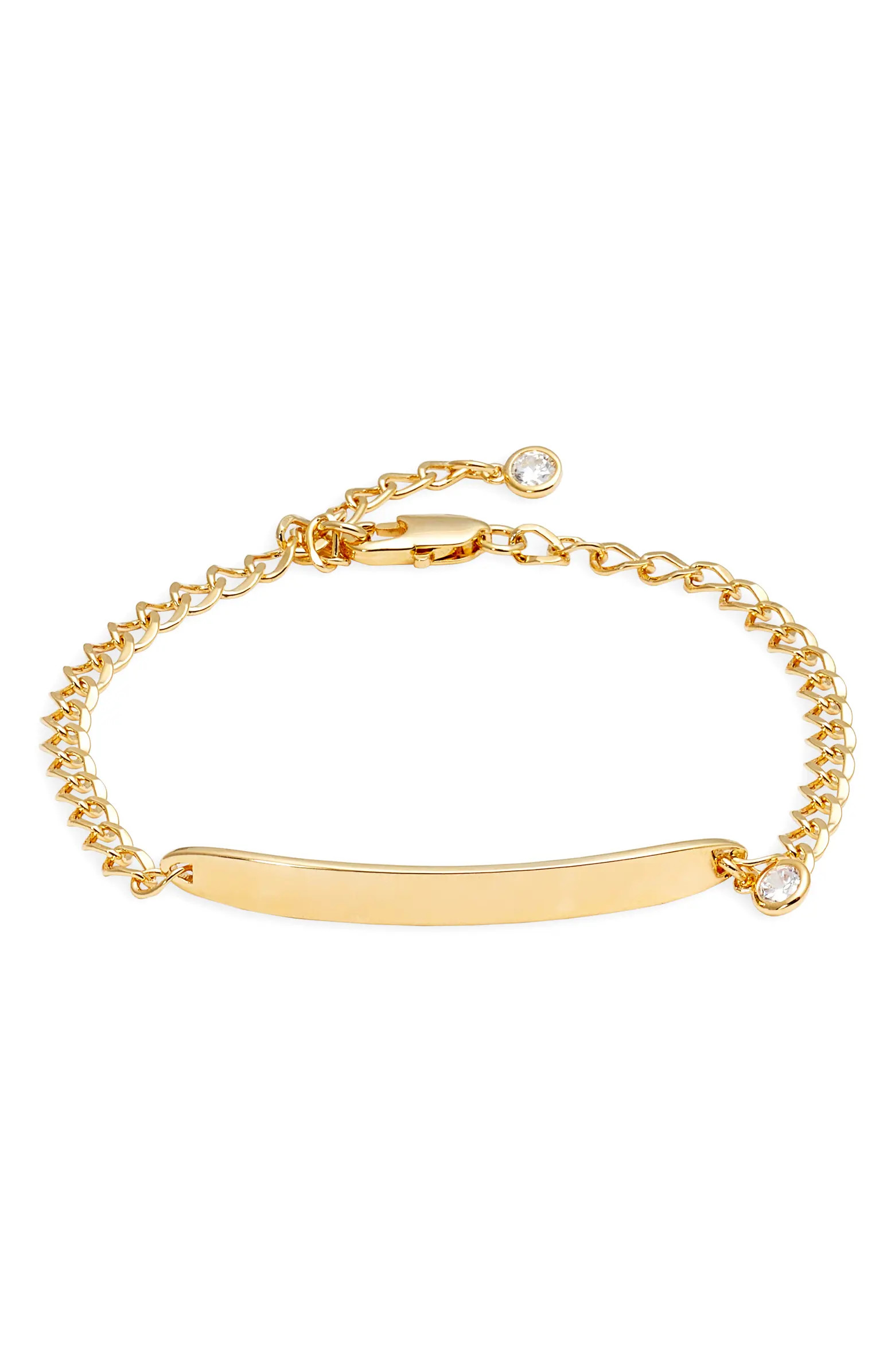 Demi Fine Cubic Zirconia Charm ID Bracelet | Nordstrom