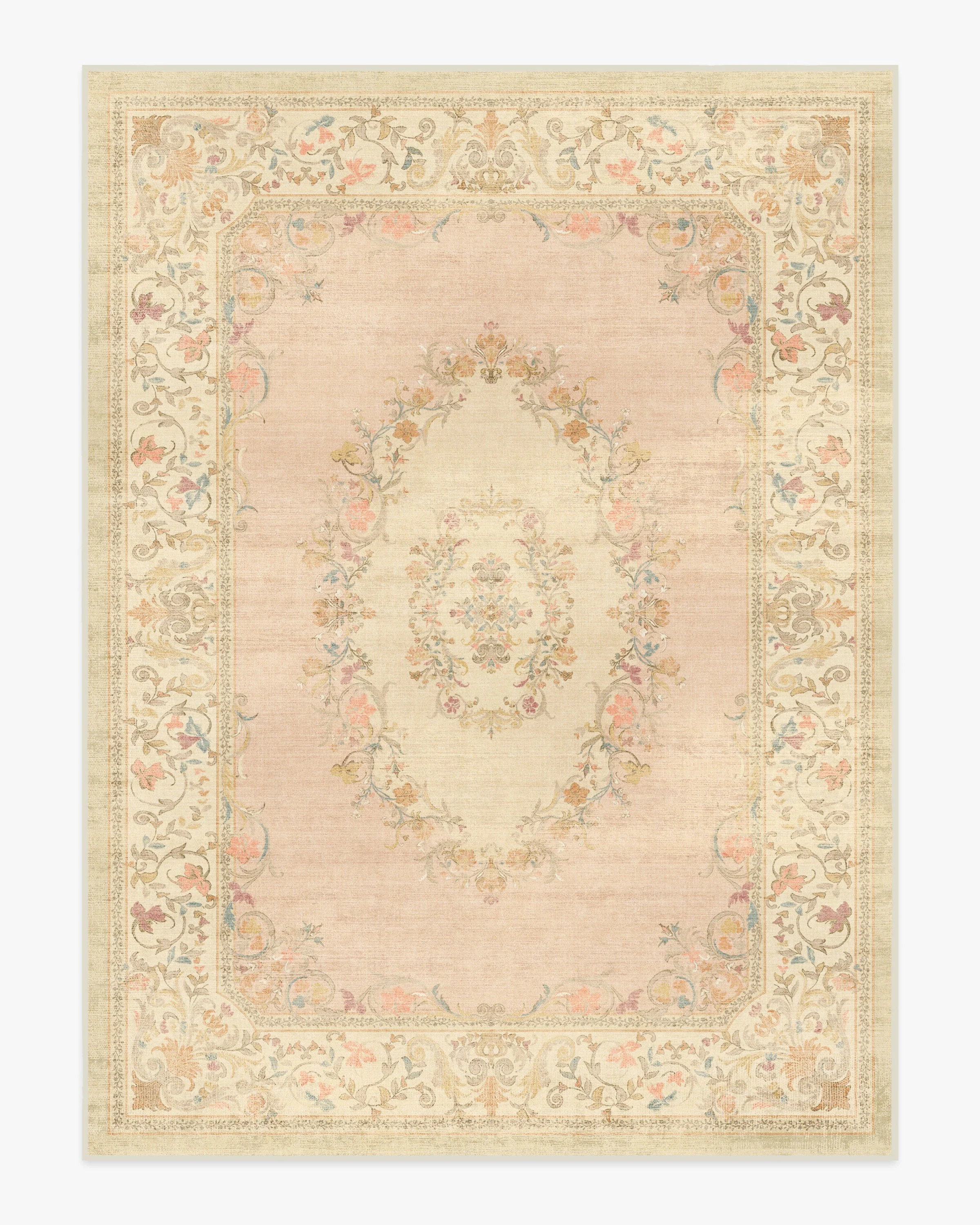 Lady Whistledown Vintage Pink Flatwoven Rug by Bridgerton | Ruggable