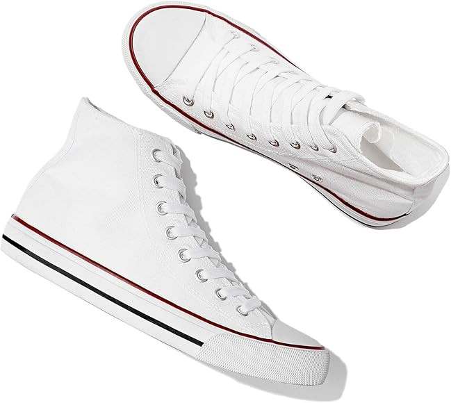 yageyan Womens High Top Canvas Sneakers Lace up Fashion Shoes for Women Casual Classic | Amazon (US)