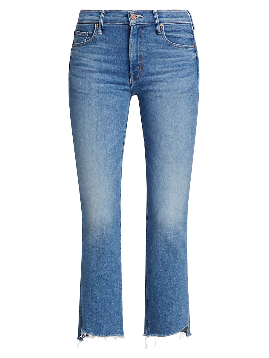 Women's The Insider Crop Step Fray Jeans - Out Of The Blue - Size 31 | Saks Fifth Avenue