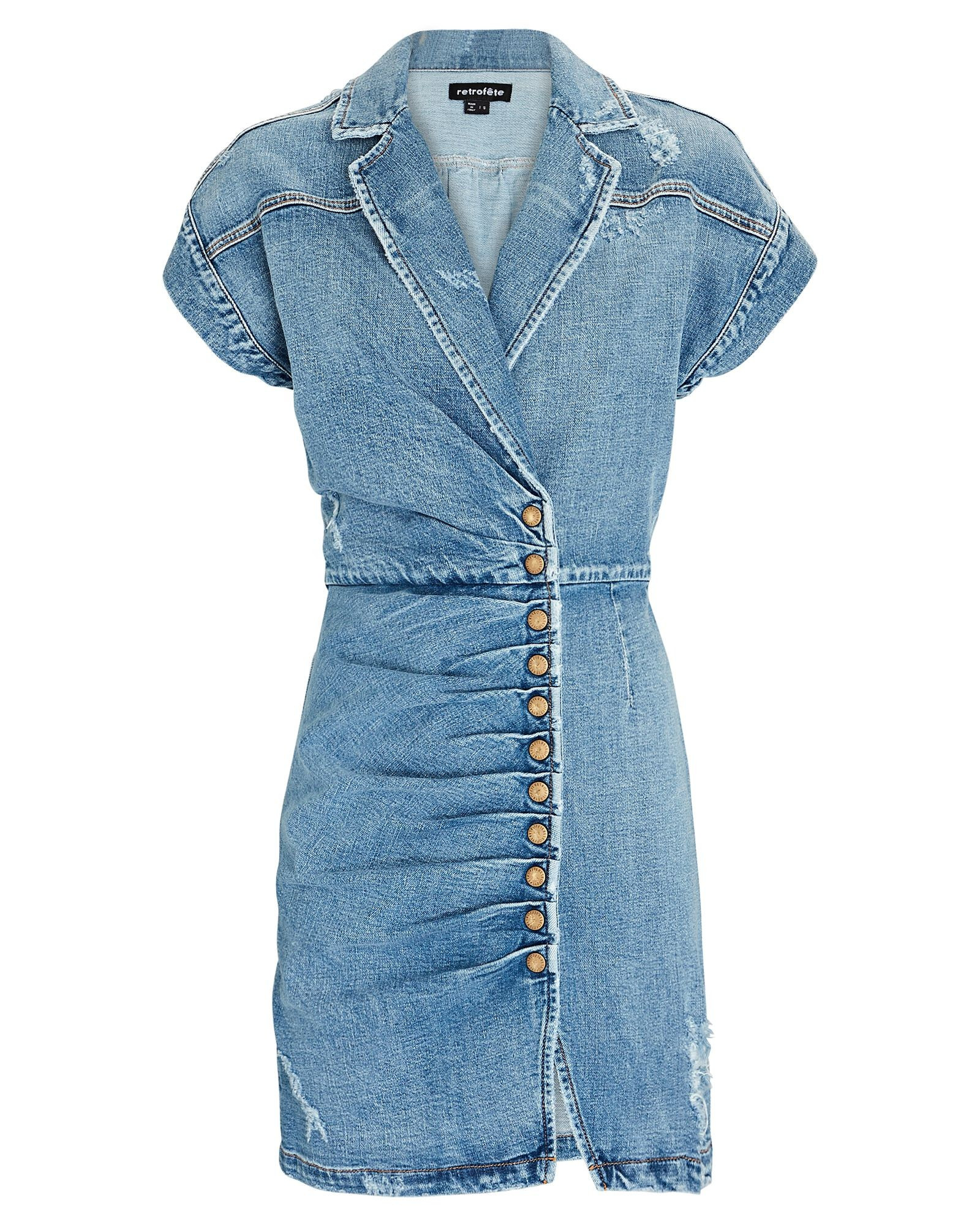 Gia Short Sleeve Denim Mini Dress | INTERMIX