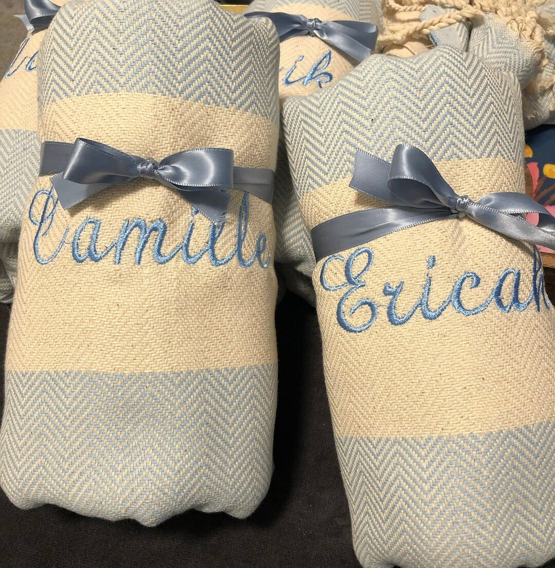 Personalized Beach Towel, Bachelorette Party Favor, Personalized Gifs, Gift for Her, Bridesmaid T... | Etsy (US)