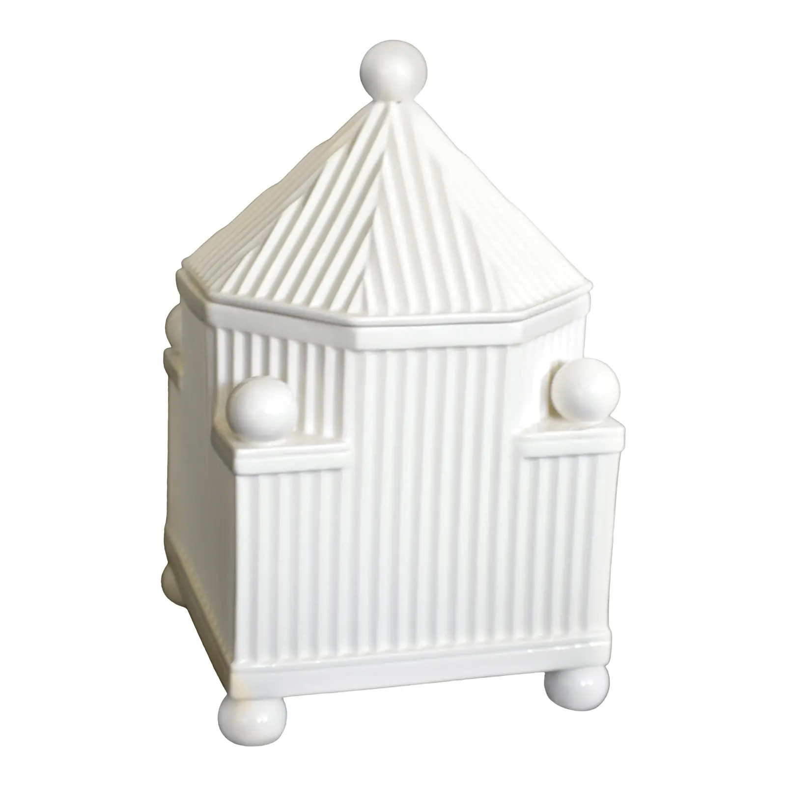 1990s Swid Powell Tigerman McCurry Circus Tent Ceramic Cookie Jar Canister | Chairish