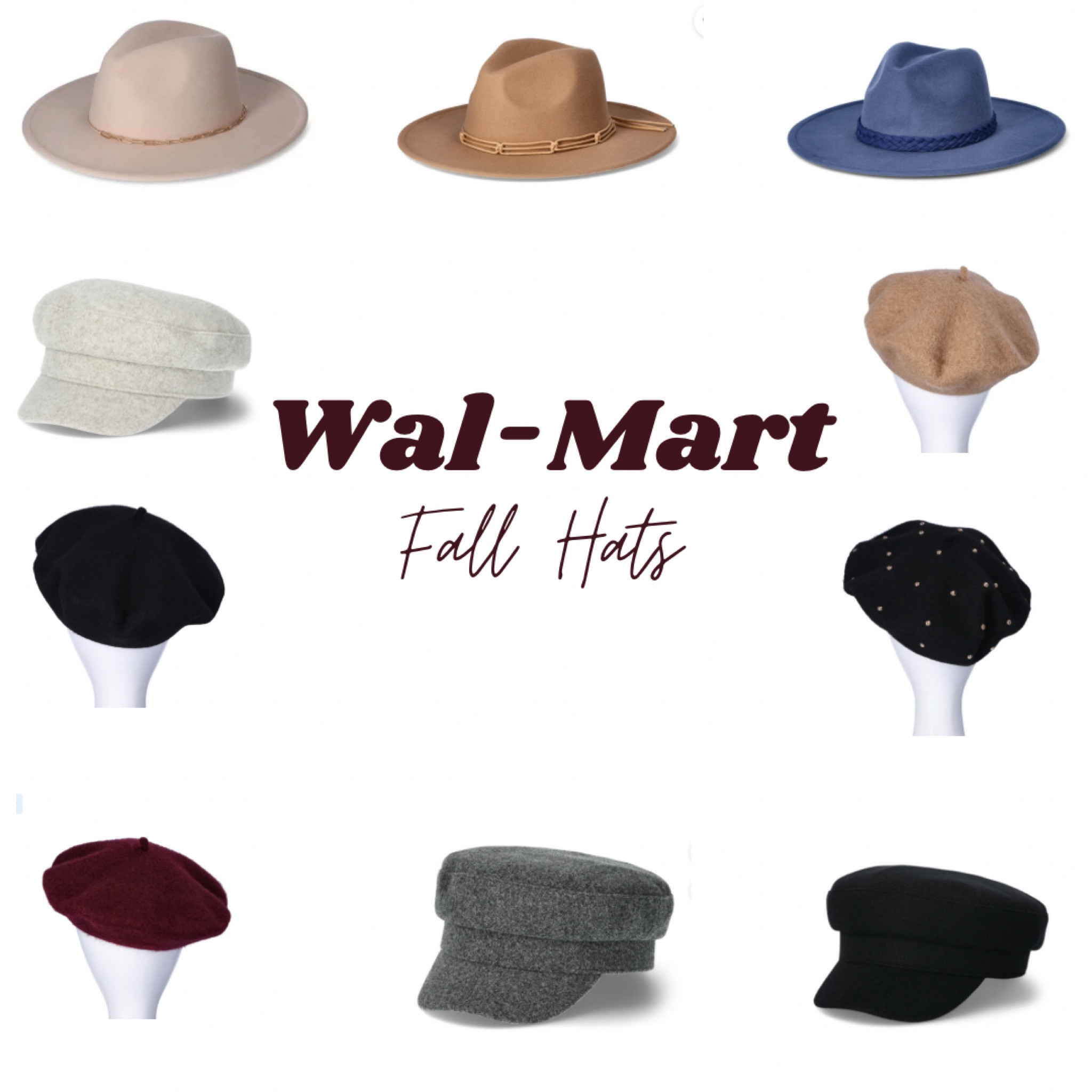 Wal-Mart Fall Hats #fallhats #walmart #walmartfashion #affordablefashion 