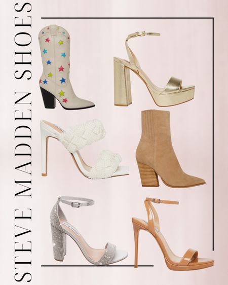 Steve Madden shoe picks, boots, heels, braided sandals, booties, sale picks 

#LTKunder100 #LTKshoecrush #LTKSeasonal