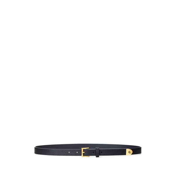 Logo-Tip Pebbled Leather Belt | Ralph Lauren (UK)