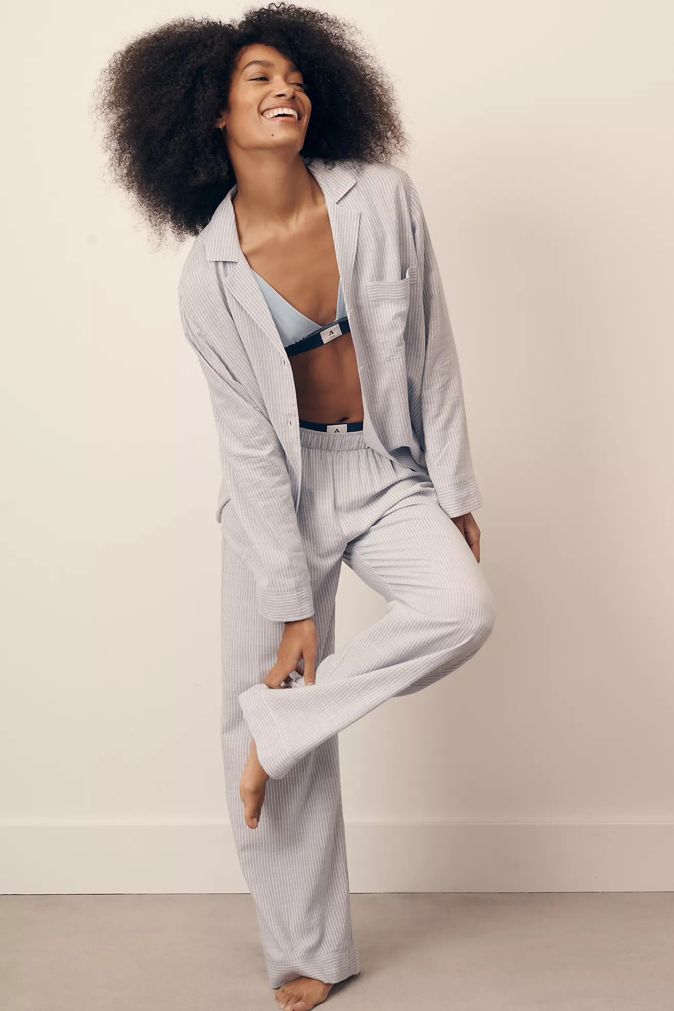 Eberjey Nautico Long Pajama Set | Anthropologie (US)