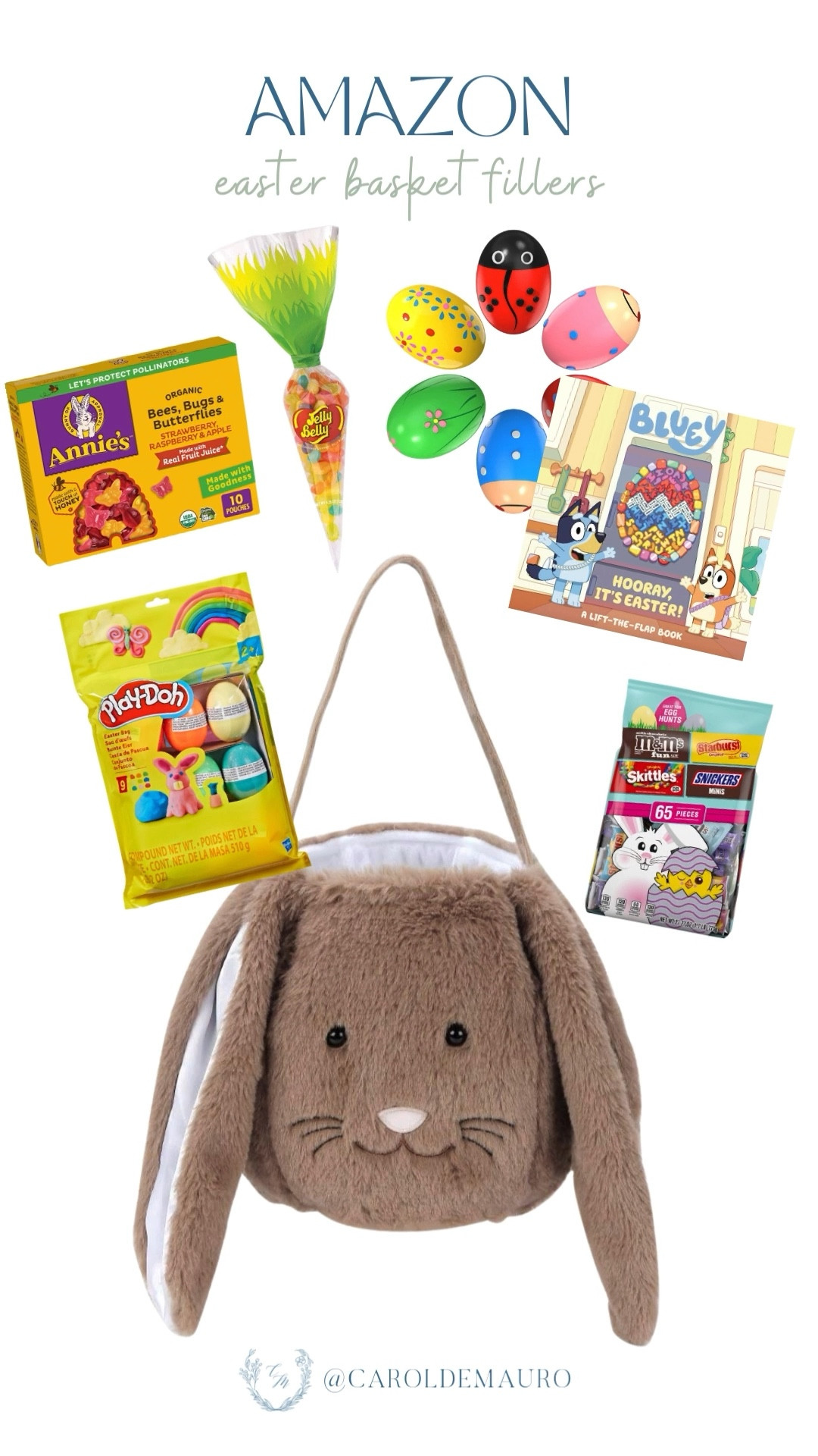 Delight your little ones this Easter by filling a plush bunny basket with fun Amazon finds like Bluey books, Play-Doh eggs, and sweet treats! These curated Easter basket fillers offer the perfect mix of snacks and activities to make your holiday celebration extra special.

amazon finds, basket stuffers, sweet treats, spring refresh, easter bunny bag, affordable essentials, egg hunt

#LTKU #LTKSeasonal #LTKSpringSale