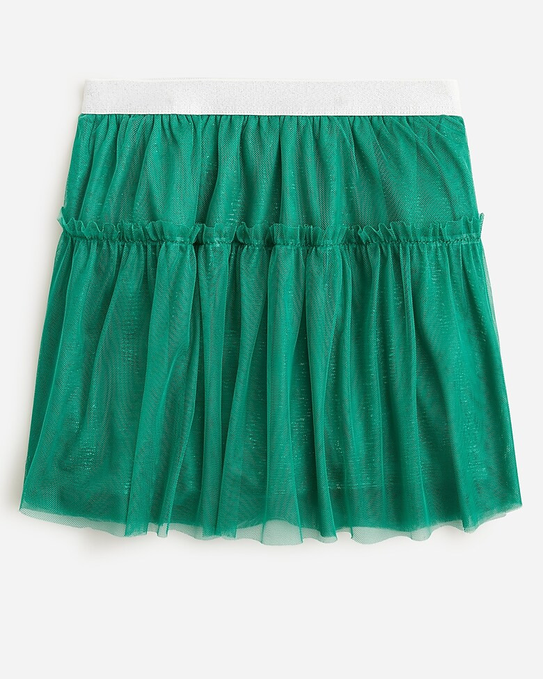 Girls' ruffle tulle pull-on skirt | J. Crew US