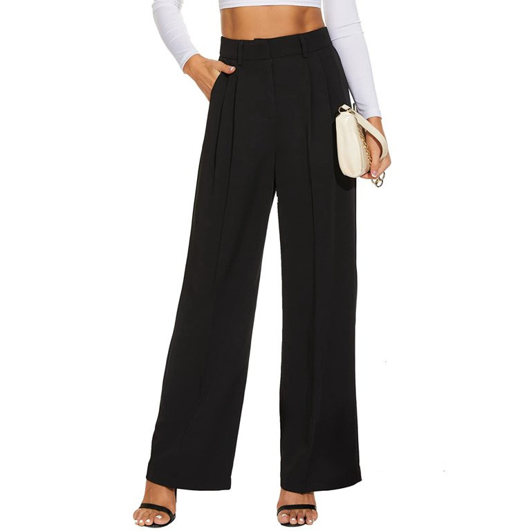 Sexy Dance Women Casual Business Pants Straight Wide Leg Trousers High Waist Pants Loose Fit Bott... | Walmart (US)