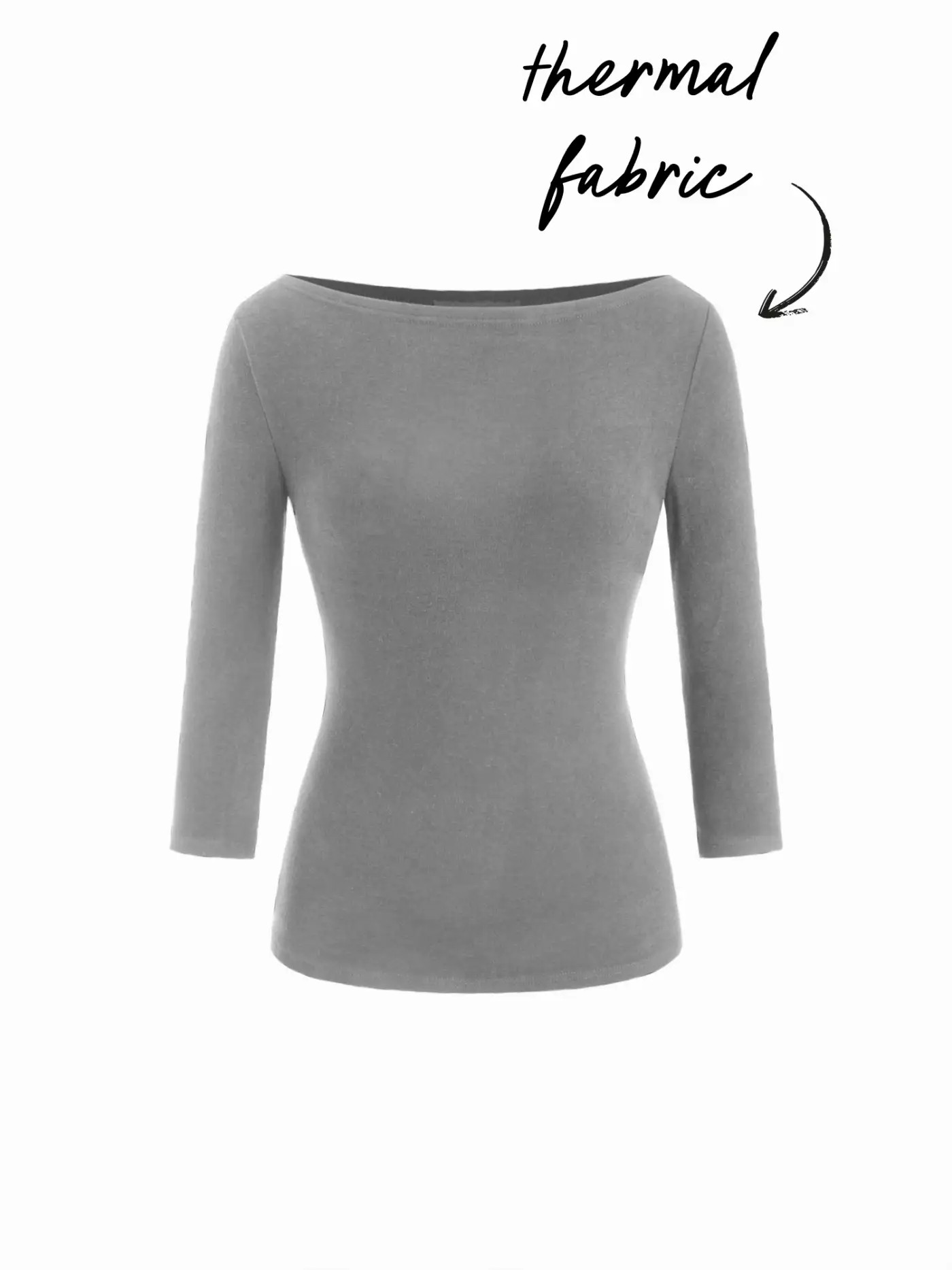 Jersey Cotton-blend Boat Neck Mid-length Sleeve Top For Daily Casual Work | Cider