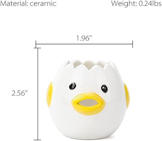 LuoCoCo Cute Egg Separator, Ceramics Vomiting Chicken Egg Yolk White Separator, Practical Househo... | Amazon (US)