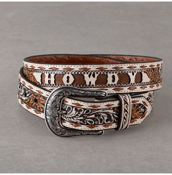 Rust Floral Tooled Belt | Rod's Western Palace/ Country Grace