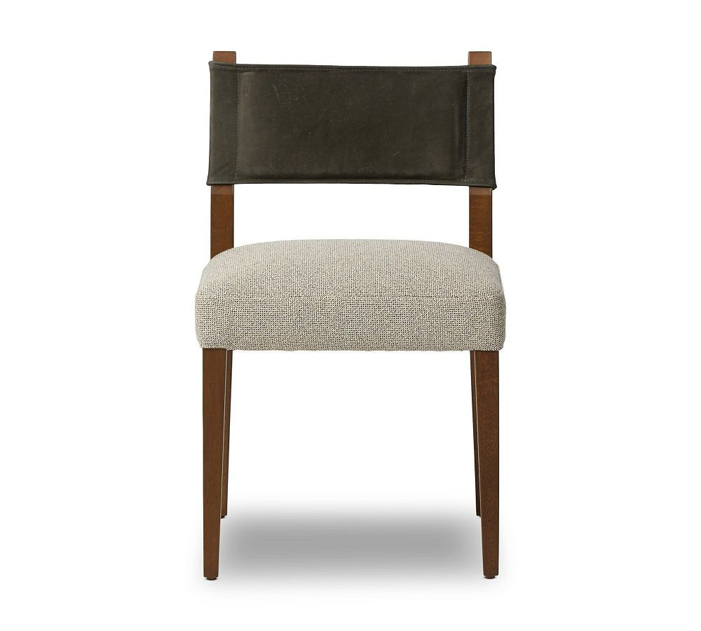 Kanan Dining Chair, Set of 2, Nuback Charcoal | Pottery Barn (US)