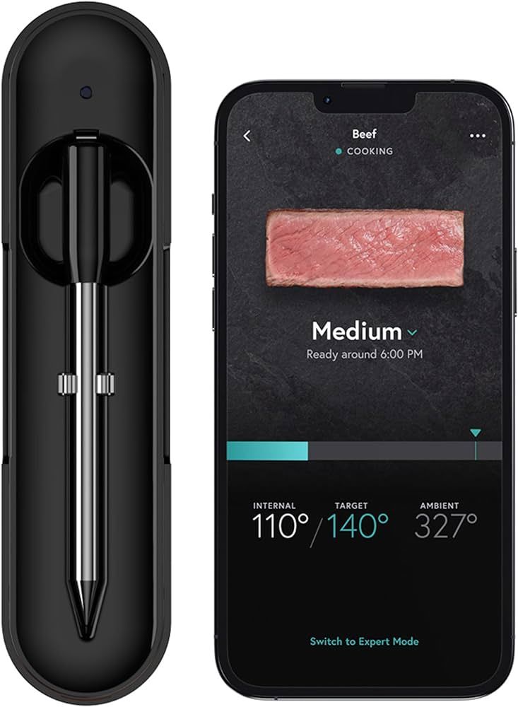KitchenAid Yummly Smart Meat Thermometer with Wireless Bluetooth Connectivity, 43 Hour Battery, 1... | Amazon (US)