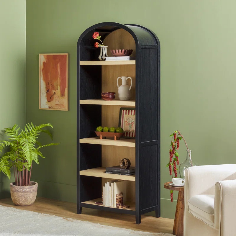 Sitarski Curved Arch 5-Shelf Bookcase | Wayfair North America