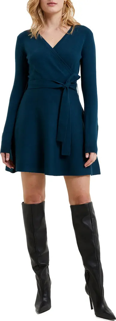 Long Sleeve Faux Wrap Sweater Dress | Nordstrom