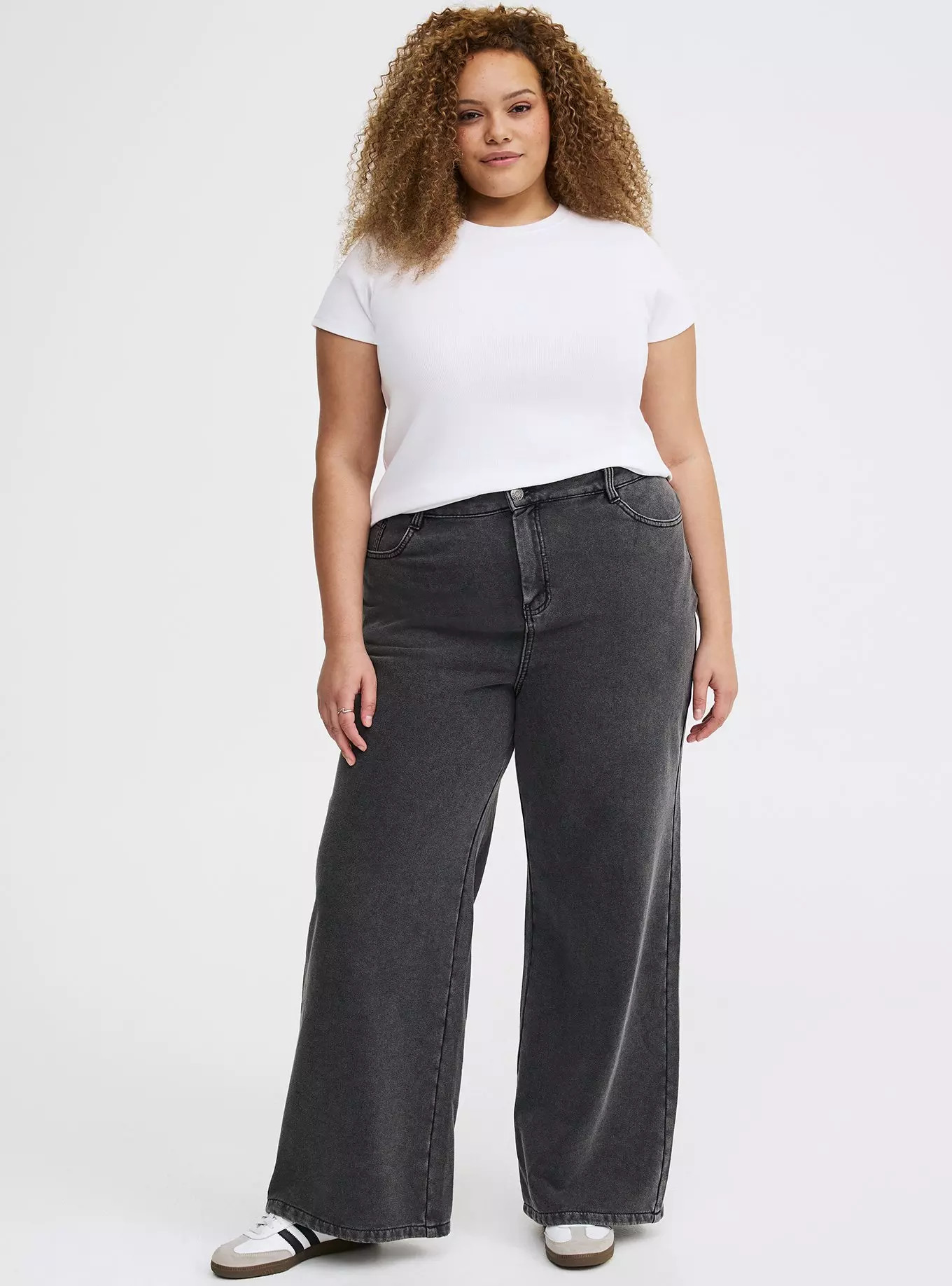 High-Rise Wide-Leg French Terry Jean | Torrid (US & Canada)
