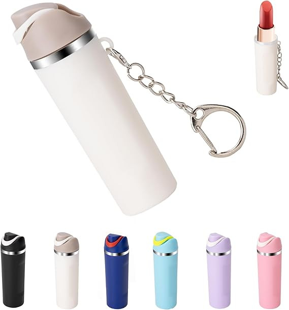 Cute Mini Cup Keychain Compatible with Owala Water Bottle, Tumbler Cup Lip Balm Holder Keychain | Amazon (US)