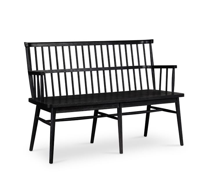 Norris Entryway Bench, Black | Pottery Barn (US)