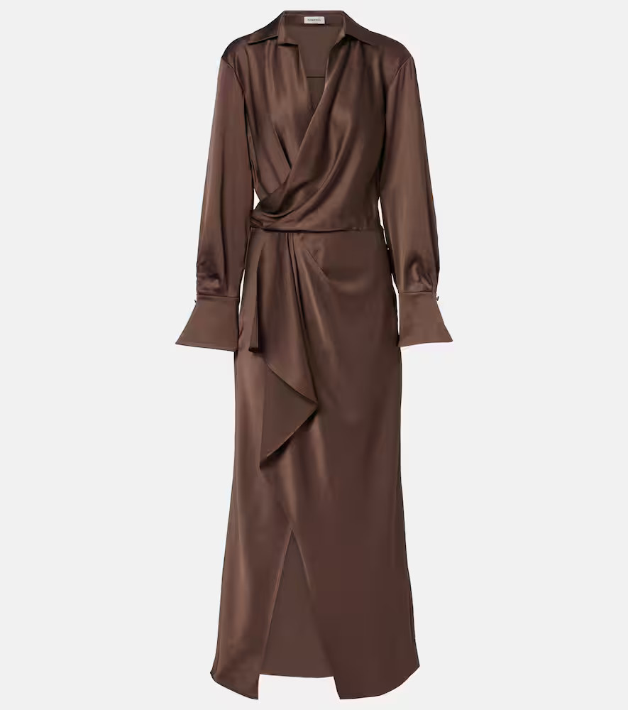 Simkhai Talita draped satin wrap dress | Mytheresa (US/CA)