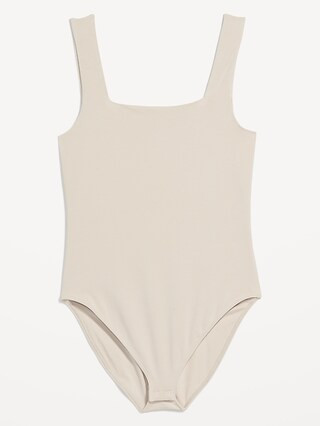 Fitted Sleeveless Square-Neck Bodysuit for Women | Old Navy (US)