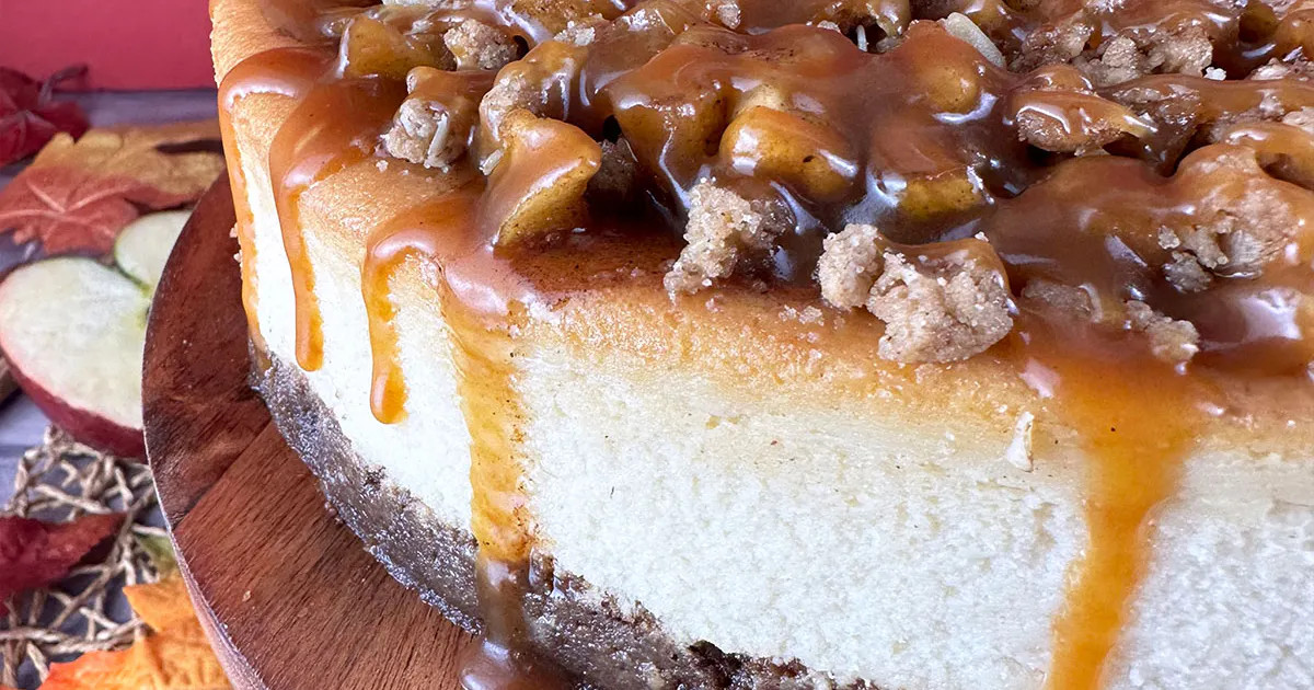"The Apple of My Third Eye" Apple Pie Cheesecake by East Side Cheesecakes | Goldbelly | Goldbelly