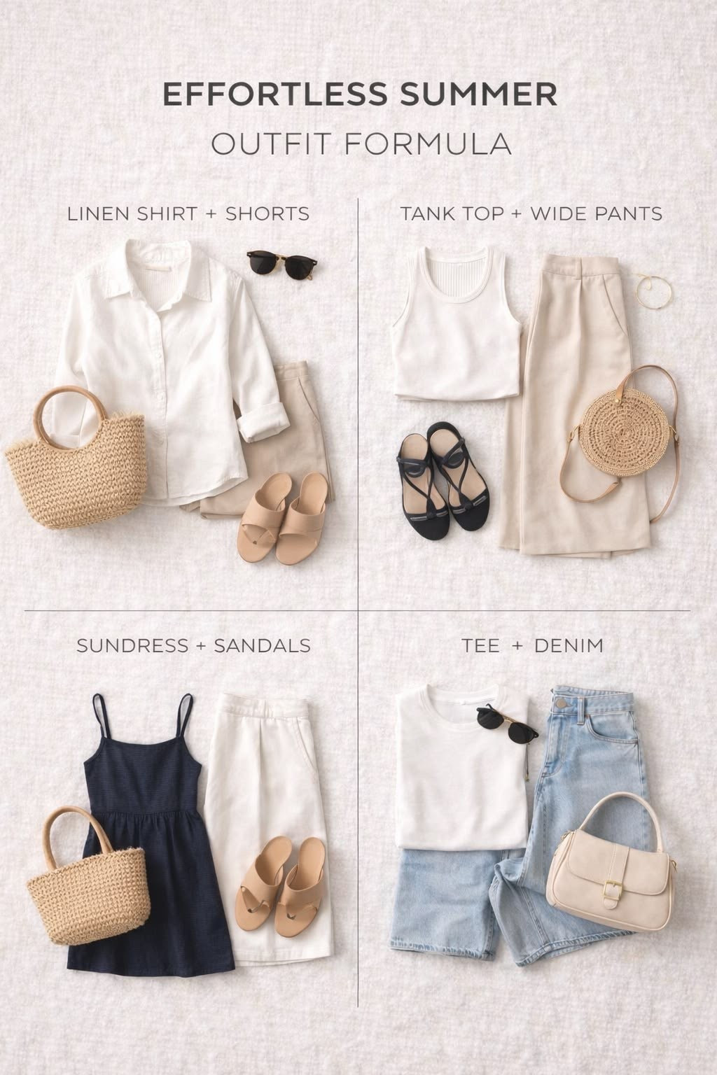My effortless summer formula for chic outfits

neutral outfit idea, linen pants outfit, casual chic outfit, elevated everyday outfit, effortless summer style,, minimalist outfit style, capsule wardrobe outfit, simple chic outfit, polished casual outfit, classic neutral outfit

#LTKOver40 #LTKSeasonal #LTKTravel