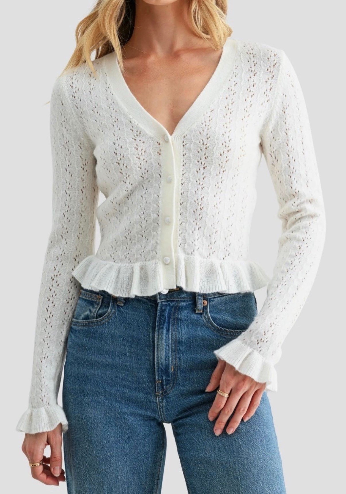 White top
Cardigan 
Spring 

#LTKSeasonal