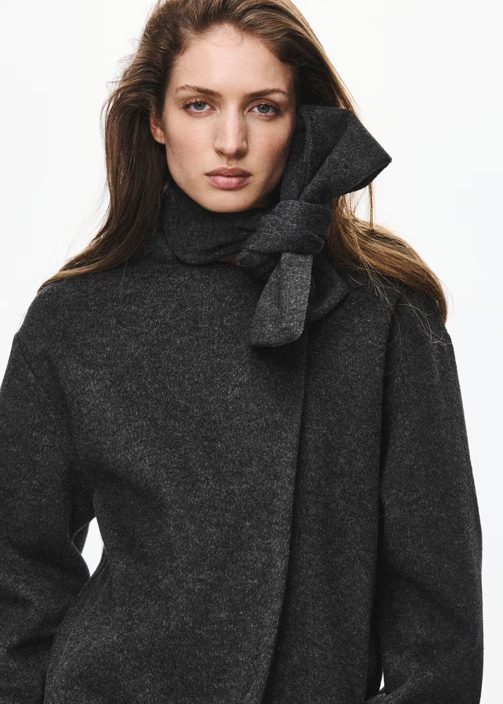 Scarf-collar cloth jacket | MANGO (UK)