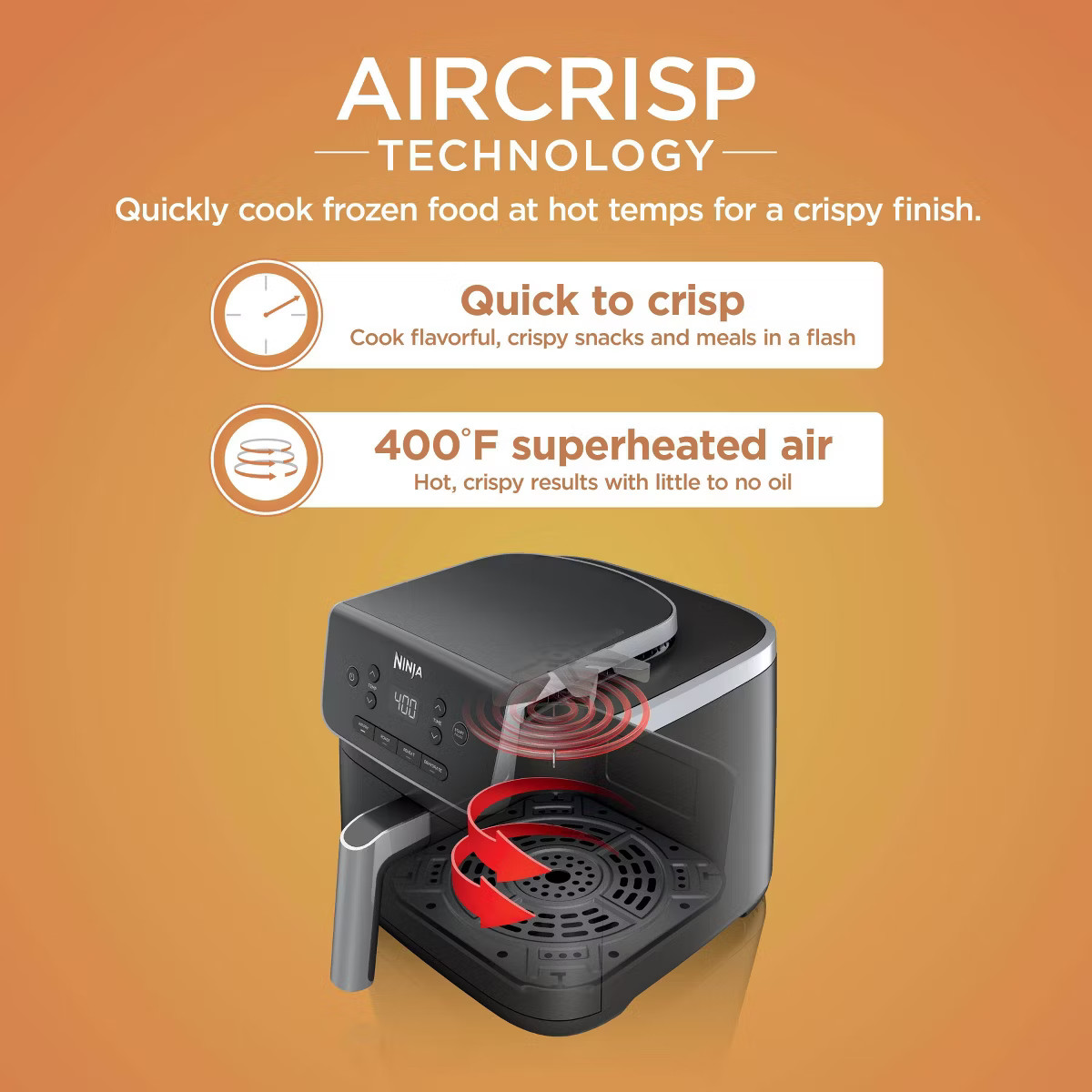 Ninja Air Fryer Pro 4-in-1 AF141: 5-Quart, 1750W, Dishwasher-Safe Parts, Gray, Metal & Plastic | Target